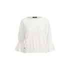 Ralph Lauren Ruffled-cuff Cotton Sweater Cream