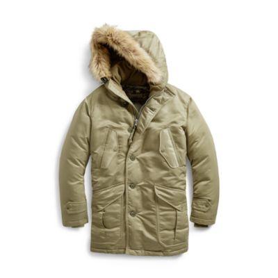 Ralph Lauren Hooded Down Parka Olive Green