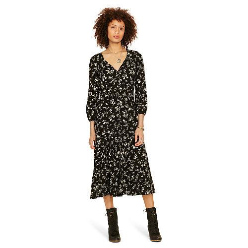 Ralph Lauren Denim & Supply Floral-print Duster Dress Black/ Tan Floral