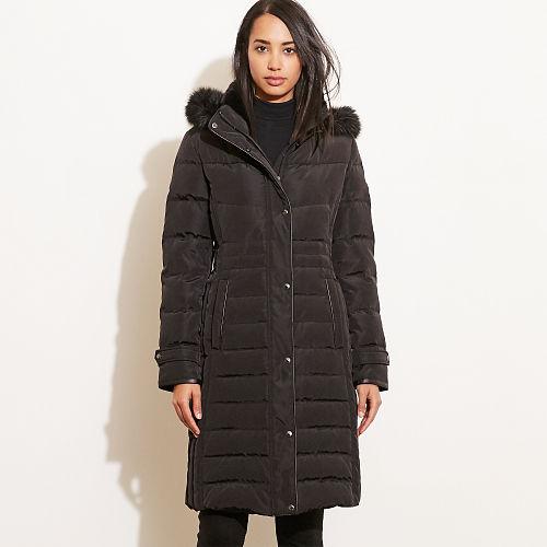 Ralph Lauren Lauren Hooded Down Coat Black
