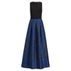Ralph Lauren Pleated Sleeveless Dress Dutch Blue/black