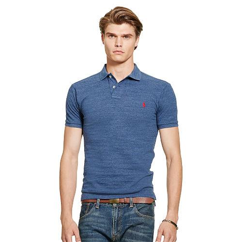 Polo Ralph Lauren Slim-fit Mesh Polo Shirt Classic Royal Heather