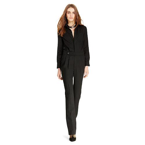 Polo Ralph Lauren Wool Jumpsuit Polo Black