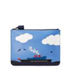 Ralph Lauren Steamboat Large Zip Pouch Blue Multi