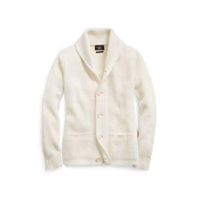 Ralph Lauren Cashmere Shawl-collar Cardigan Cream