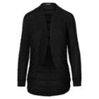Ralph Lauren Lauren Cable-knit Open-front Cardigan Polo Black