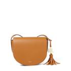 Ralph Lauren Leather Mini Caley Saddle Bag Brown/monarch Orange
