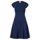 Ralph Lauren Ponte Fit-and-flare Dress Cruise Navy