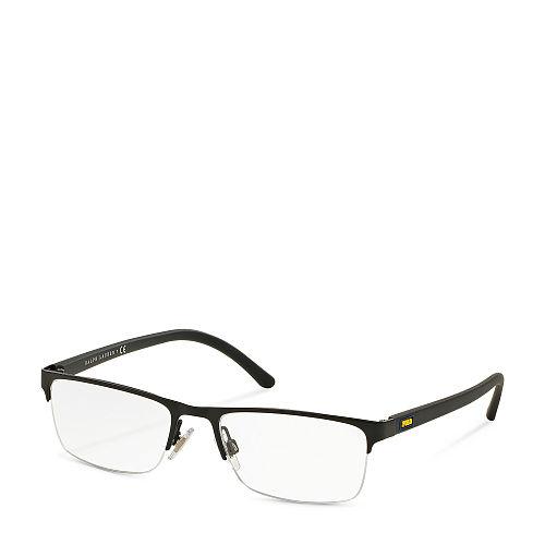 Polo Ralph Lauren Rimless Rectangular Eyeglasses Matte Black
