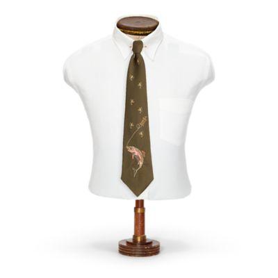 Ralph Lauren Handmade Embroidered Wool Tie Olive Multi