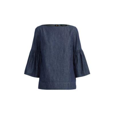 Ralph Lauren Denim Boatneck Shirt Sapphire Wash