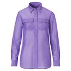 Ralph Lauren Lauren Cotton-silk Voile Shirt Deep Lilac