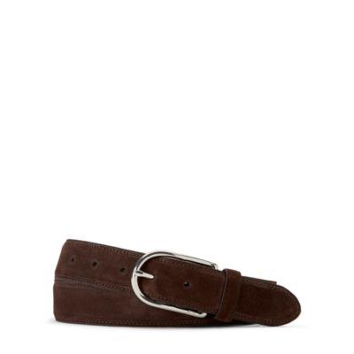 Ralph Lauren Suede Harness Dress Belt Mahogany