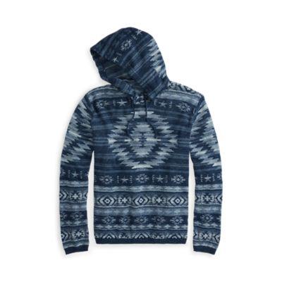 Ralph Lauren Cotton-blend Hooded Sweater Blue Beacon