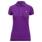 Polo Ralph Lauren Skinny Stretch Mesh Polo Shirt Deep Purple