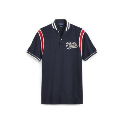 Ralph Lauren Custom Slim Fit Mesh Polo Aviator Navy