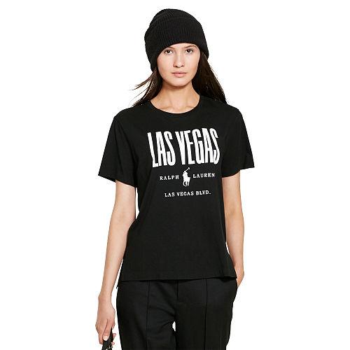 Polo Ralph Lauren Flagship Jersey Graphic Tee Polo Black Las Vegas