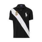Ralph Lauren Classic Fit Mesh Polo Shirt Polo Black/white Sash 3xl Tall
