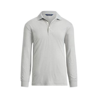 Ralph Lauren Custom Fit Long-sleeve Polo Light Grey Heather