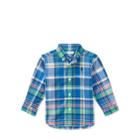 Ralph Lauren Plaid Cotton Madras Shirt Blue Multi 6m