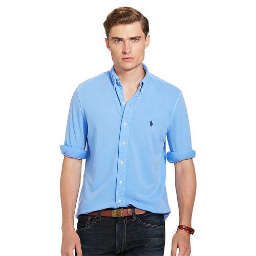 Polo Ralph Lauren Featherweight Mesh Shirt Harbor Island Blue