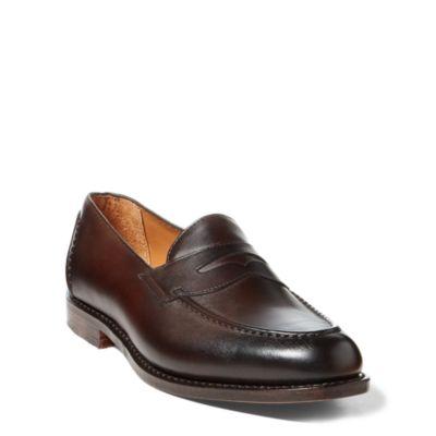 Ralph Lauren Singleton Calf Penny Loafer Dark Brown