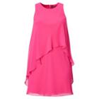 Ralph Lauren Georgette Overlay Shift Dress Tropic Pink