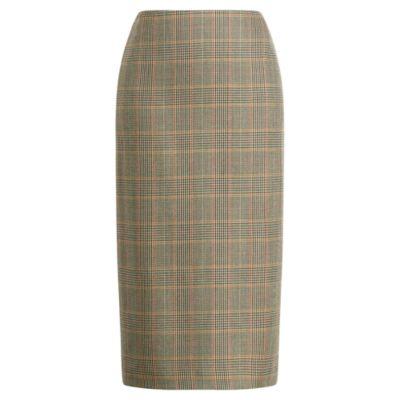 Ralph Lauren Cynthia Wool Pencil Skirt Multi