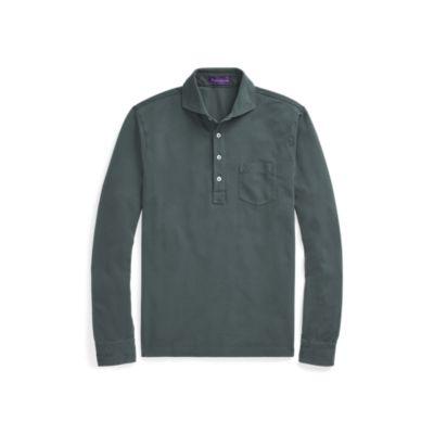Ralph Lauren Custom Fit Cotton Piqu Shirt Washed Mallard