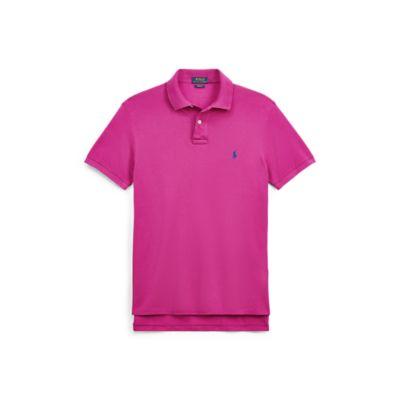 Ralph Lauren Custom Slim Fit Mesh Polo Bright Magenta/blue Pp