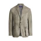 Ralph Lauren Suede Sport Coat Grey Fog