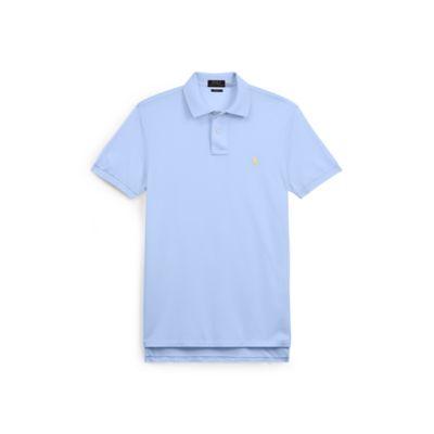 Ralph Lauren Custom Slim Fit Mesh Polo Essex Blue/yellow