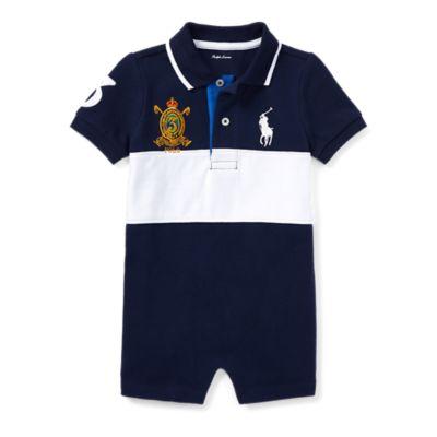 Ralph Lauren Cotton Mesh Polo Shortall Newport Navy 24m