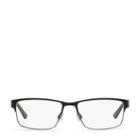 Polo Ralph Lauren Striped Rectangular Eyeglasses Shiny Gunmetal