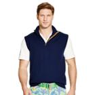 Ralph Lauren Polo Golf Suede-trim Merino Wool Vest French Navy