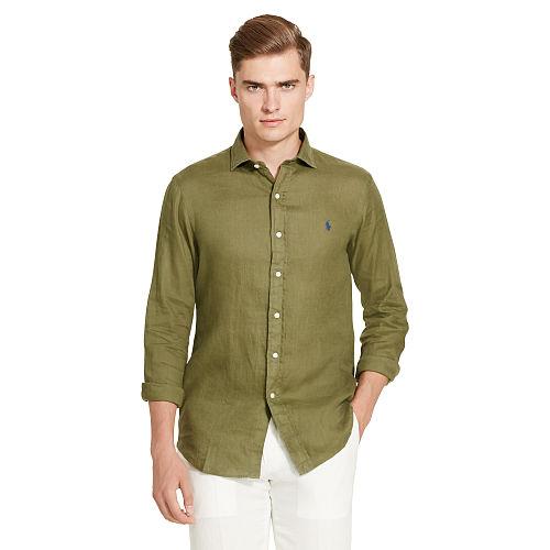 Polo Ralph Lauren Linen Sport Shirt Mill Olive