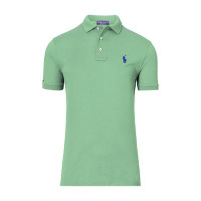 Ralph Lauren Custom Fit Piqu Polo Shirt Bright Green