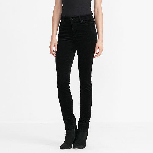 Ralph Lauren Lauren Petite Premier Straight Corduroy Pant Black