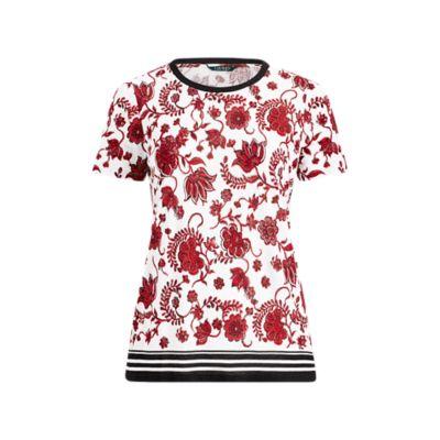 Ralph Lauren Linen-blend T-shirt Soft White Multi