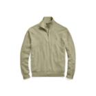 Ralph Lauren Cotton Mesh Half-zip Sweater Sage Green Heather