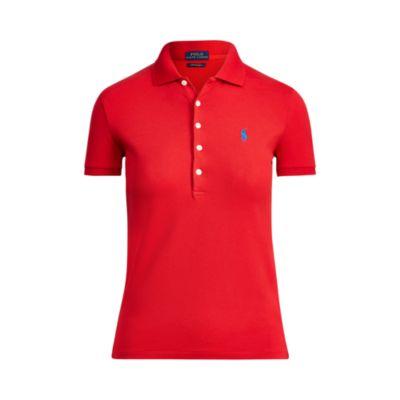 Ralph Lauren Skinny Fit Stretch Mesh Polo Rl2000 Red