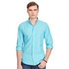 Polo Ralph Lauren Slim Garment-dyed Cotton Shirt French Turquoise