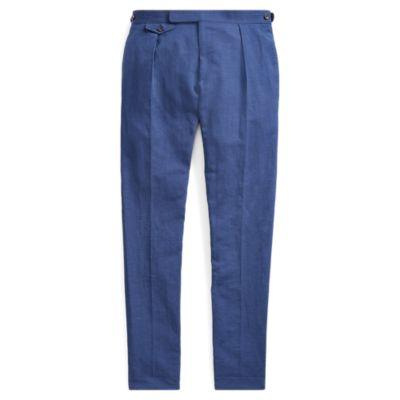 Ralph Lauren Cotton-linen Suit Trouser Bright Navy