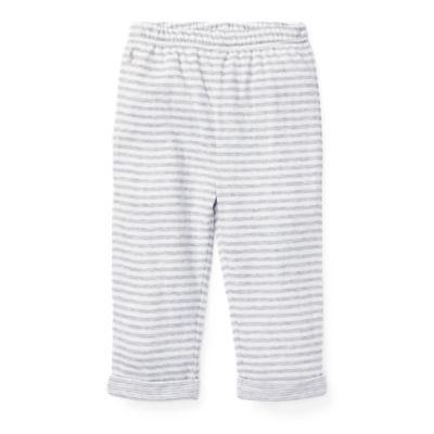 Ralph Lauren Striped Jacquard Pull-on Pant Lt Grey Heather/white 6m