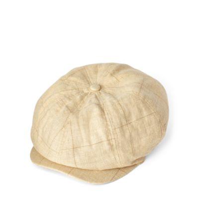 Ralph Lauren Silk-linen Newsboy Hat Cream