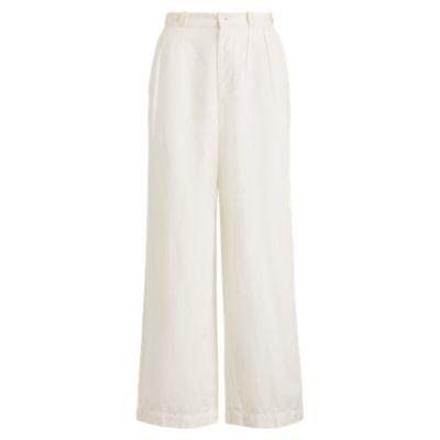 Ralph Lauren Caldwell Twill Wide-leg Pant Washed White