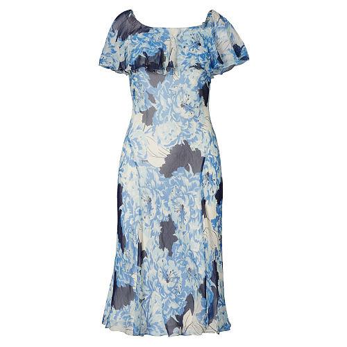 Polo Ralph Lauren Silk Off-the-shoulder Dress Kt Flrl