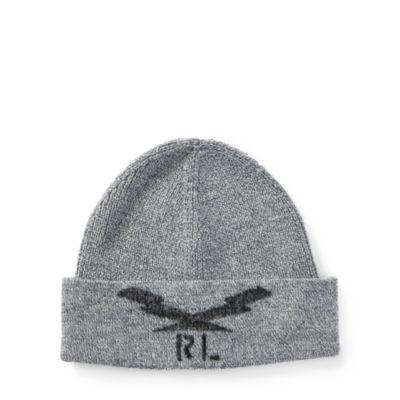 Ralph Lauren Lightening Bolt Wool Hat Grey Marl/black
