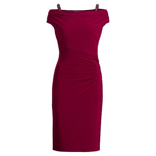 Ralph Lauren Lauren Beaded Cowlneck Jersey Dress