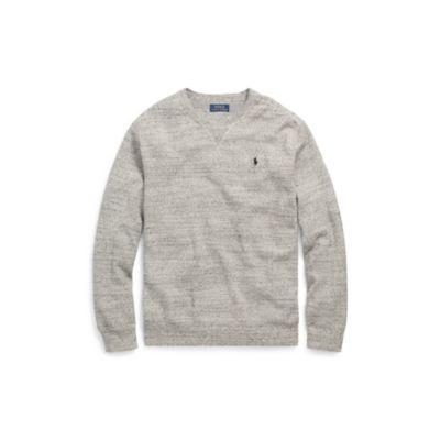 Ralph Lauren Cotton Crewneck Sweater Iceberg Grey Heather